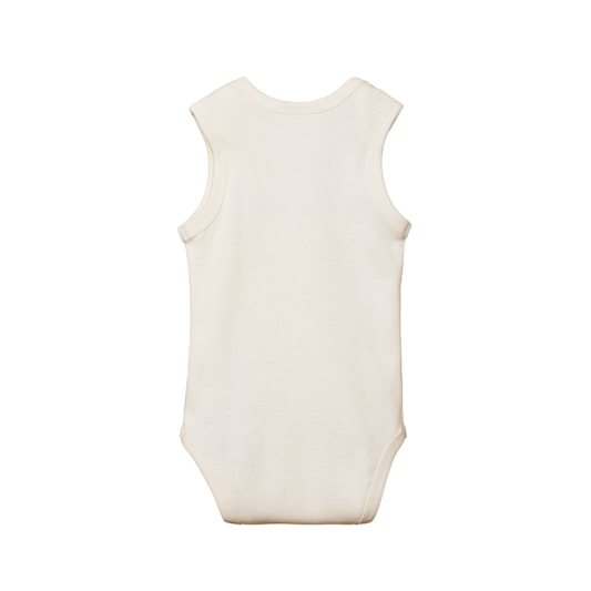 Cotton Singlet Bodysuit Natural