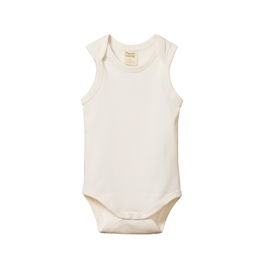 Cotton Singlet Bodysuit Natural