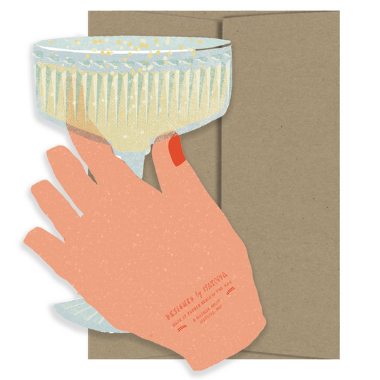 Coupe Chin-Chin Die Cut Card