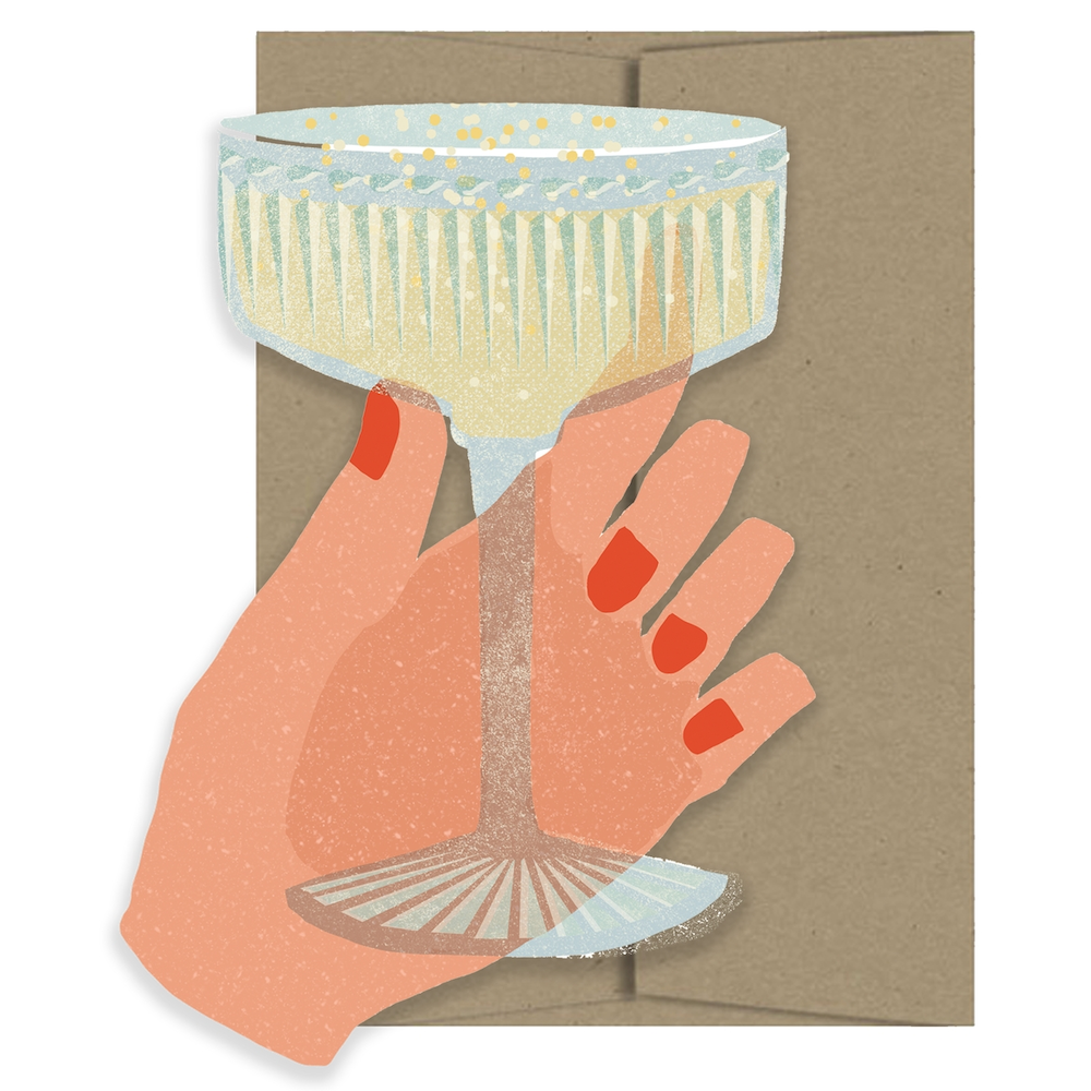 Coupe Chin-Chin Die Cut Card