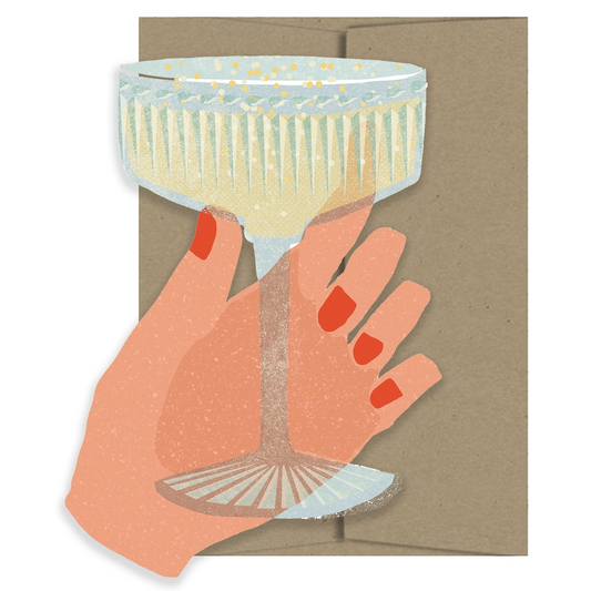 Coupe Chin-Chin Die Cut Card