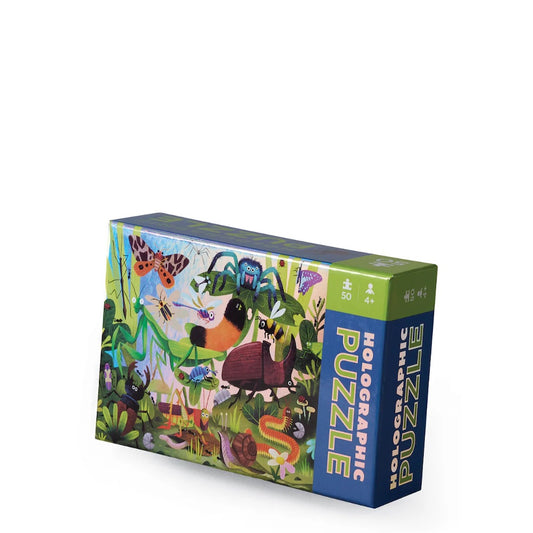 Holographic 50 Piece Puzzle Backyard Bugs
