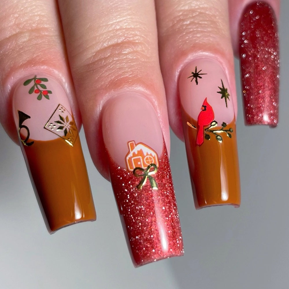 Deco The Halls Holiday Nail Art Stickers