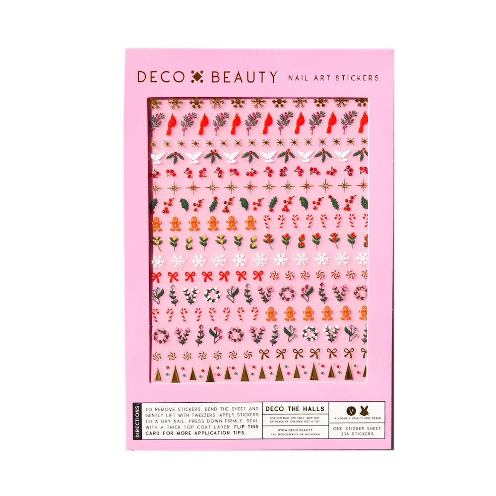 Deco The Halls Holiday Nail Art Stickers