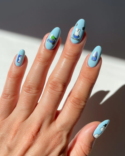 Miffy In The Snow Nail Art Stickers