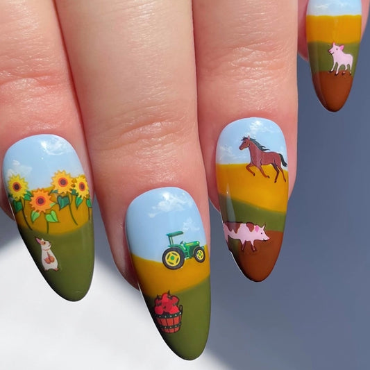 Sunflower Farm Nail Art Stickers