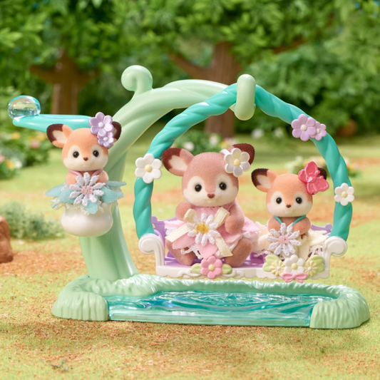Deer Babies - Floral Swing Set