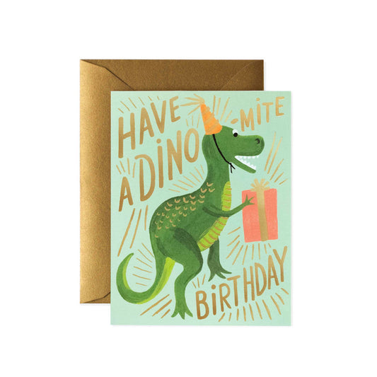 Dino-mite Birthday Greeting Card