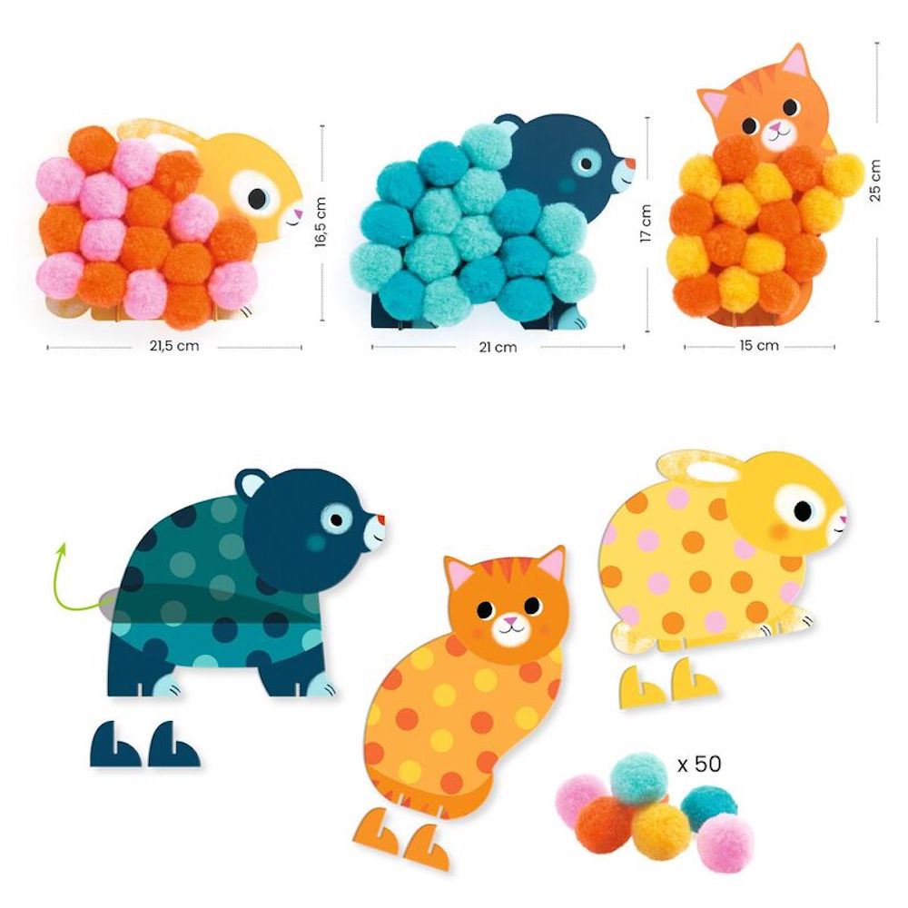 Pom Pom Collage - Animals