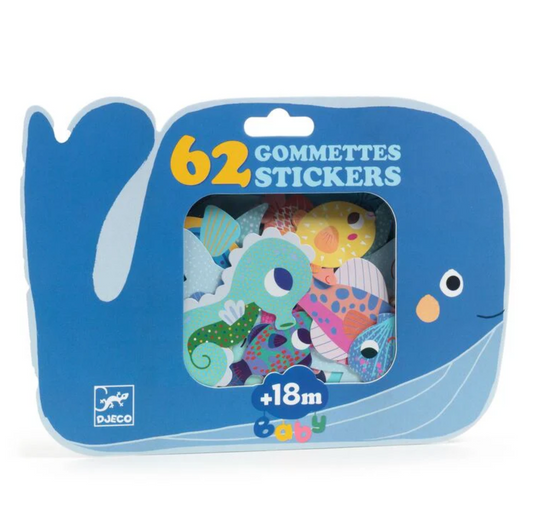 Sea Animals 62 Sticker Set
