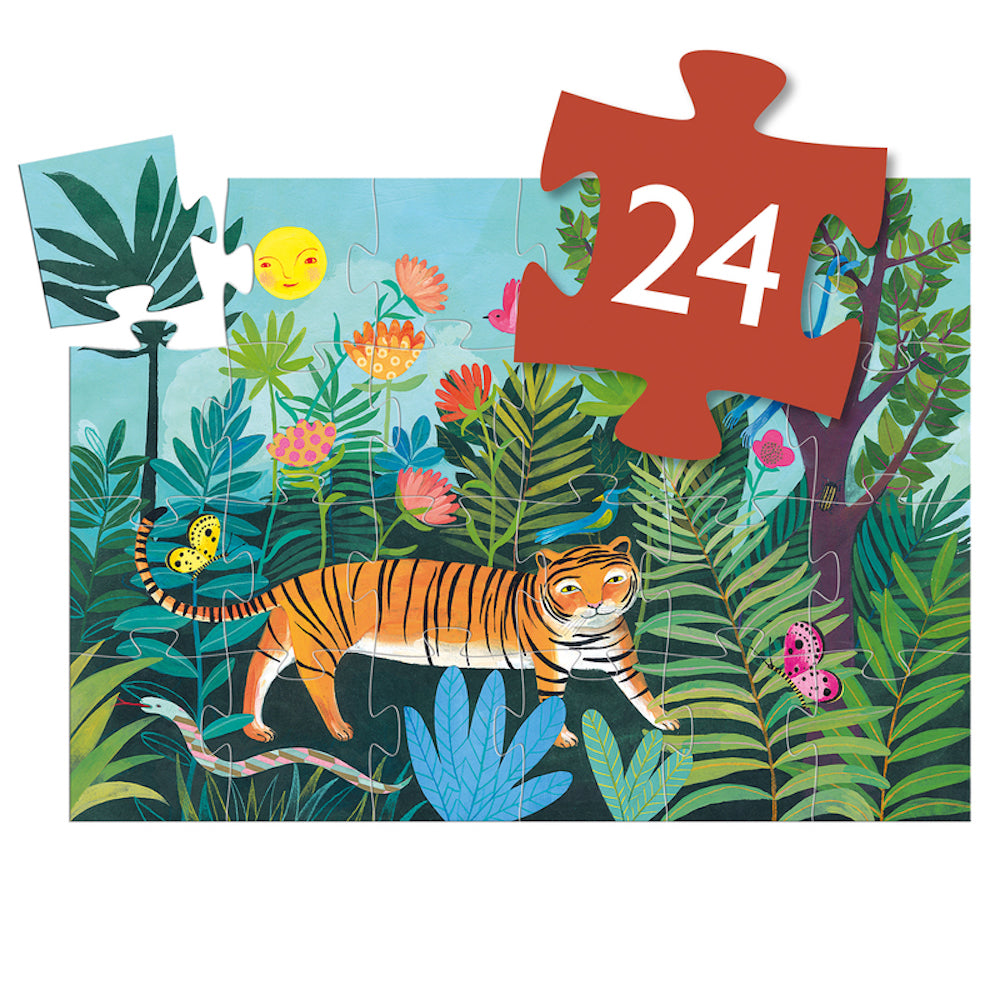 The Tiger's Walk 24 Piece Silhouette Puzzle