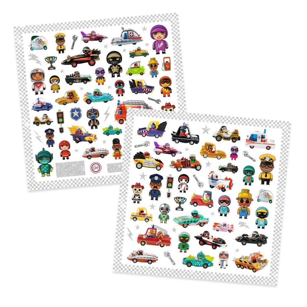The World of Crazy Motors Sticker Set