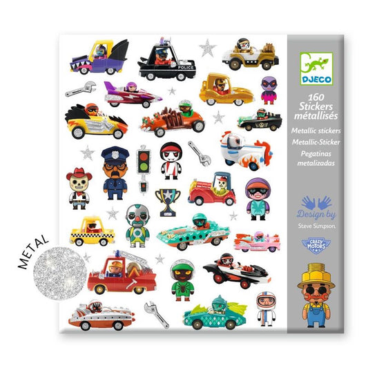 The World of Crazy Motors Sticker Set