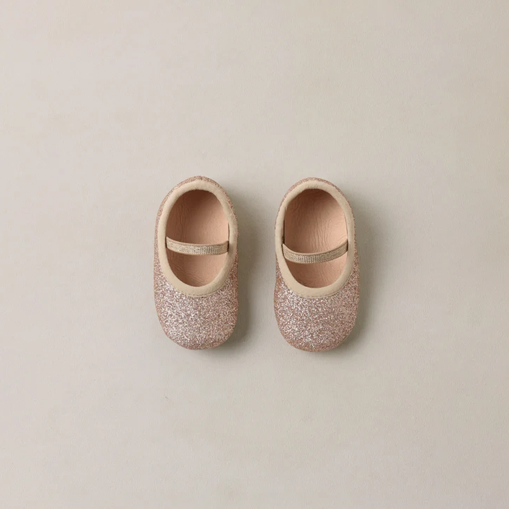Baby Ballet Flats Rose Gold Shimmer