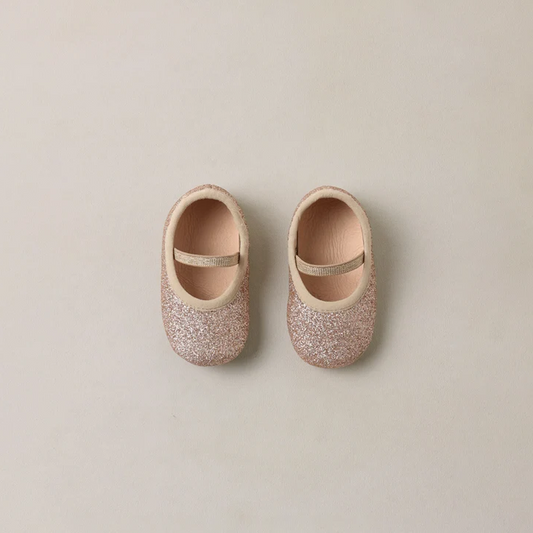 Baby Ballet Flats Rose Gold Shimmer