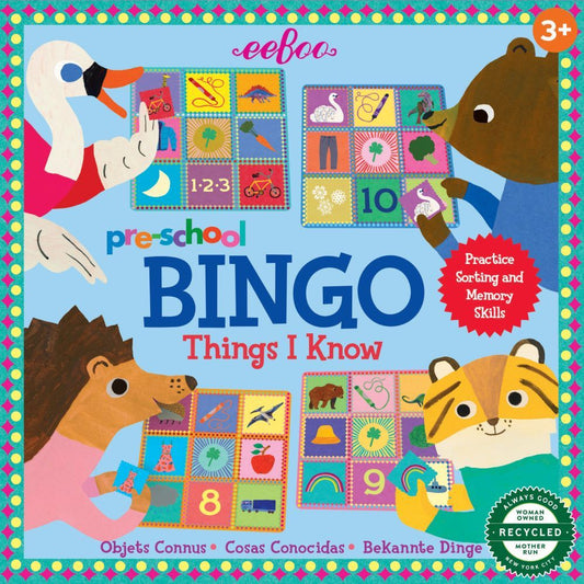 Bingo Preschool Things I Know