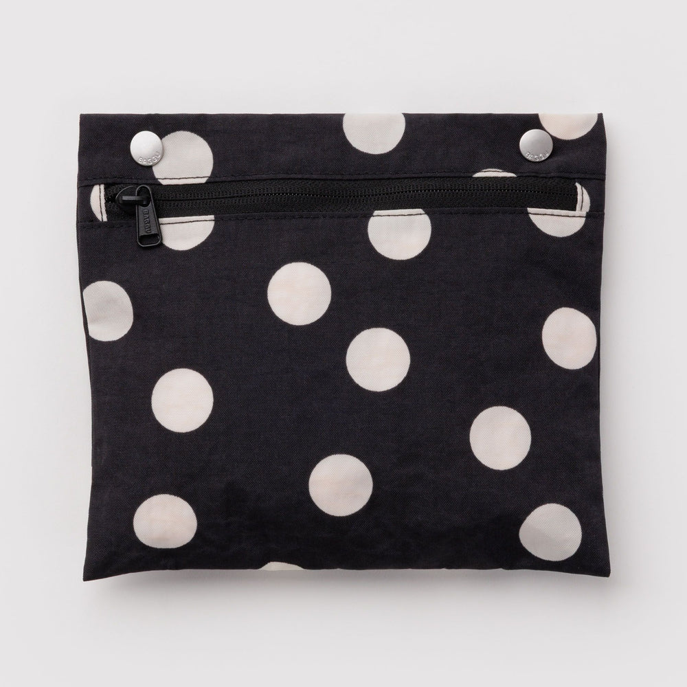 Everyday Cloud Bag Black and Cream Polka Dot