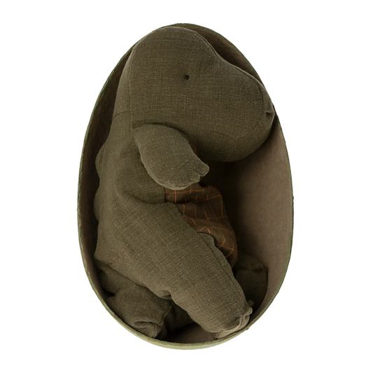 Gantosaurus In Egg Medium Forest Green
