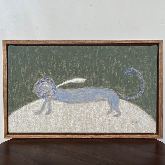 Rogér Lion Original Framed Drawing