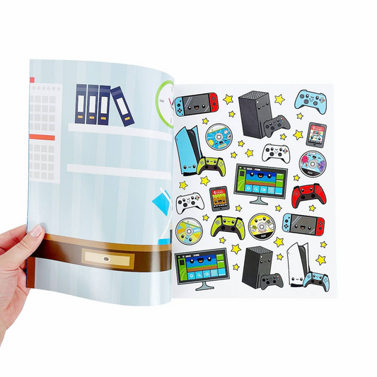 Draw-Along Gaming Sticker Book