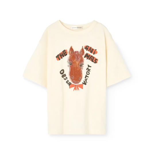 Collie Kid T-Shirt Raw White - flat front