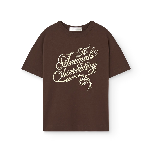 Dunker Kid T-Shirt Dark Brown - flat front
