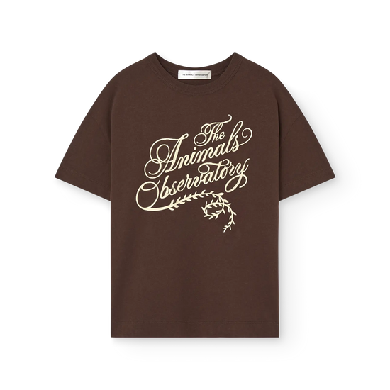 Dunker Kid T-Shirt Dark Brown - flat front