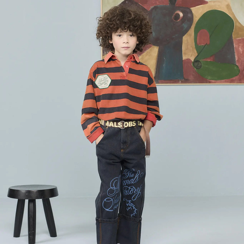 Lionfish Kid Polo Shirt Red - model front