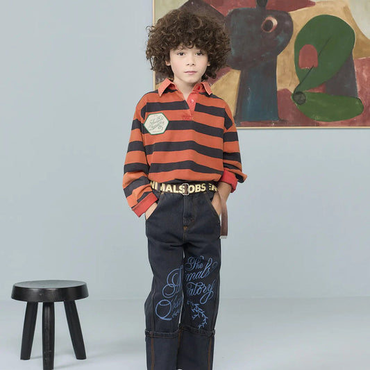 Lionfish Kid Polo Shirt Red - model front