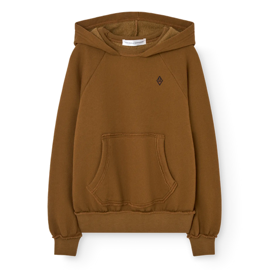 Beaver Kid Hoodie Brown - flat front
