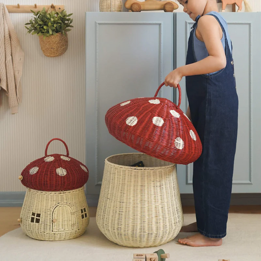 Mushroom Storage Basket Red