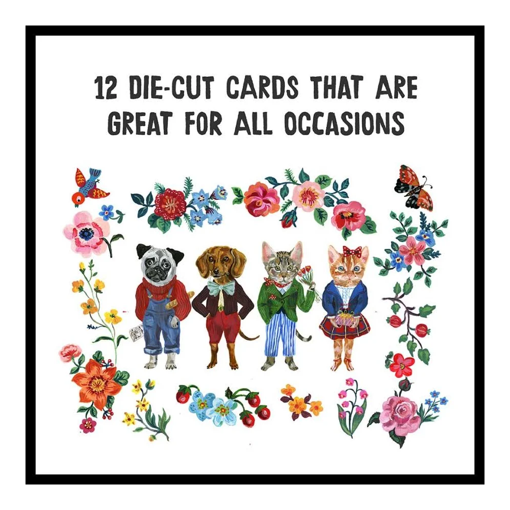 Fancy Fauna: 12 Notecards & Envelopes