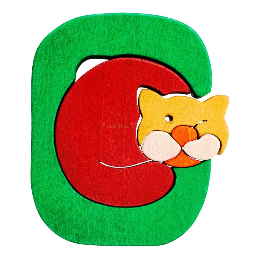 Wooden Puzzle C - Cat