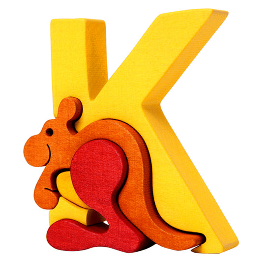 Wooden Puzzle K - Kangaroo