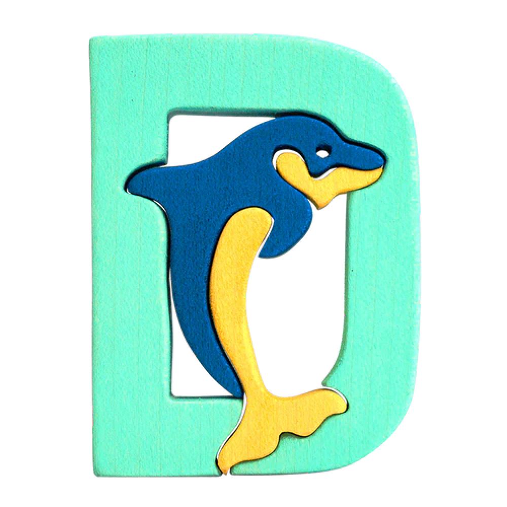 Wooden Puzzle D - Dolphin