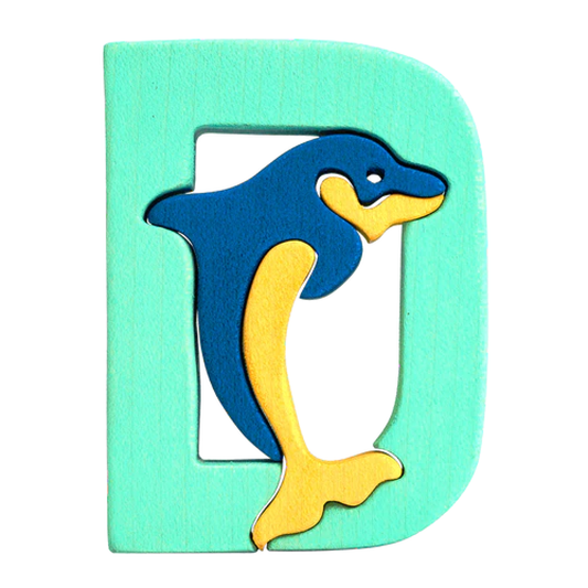 Wooden Puzzle D - Dolphin