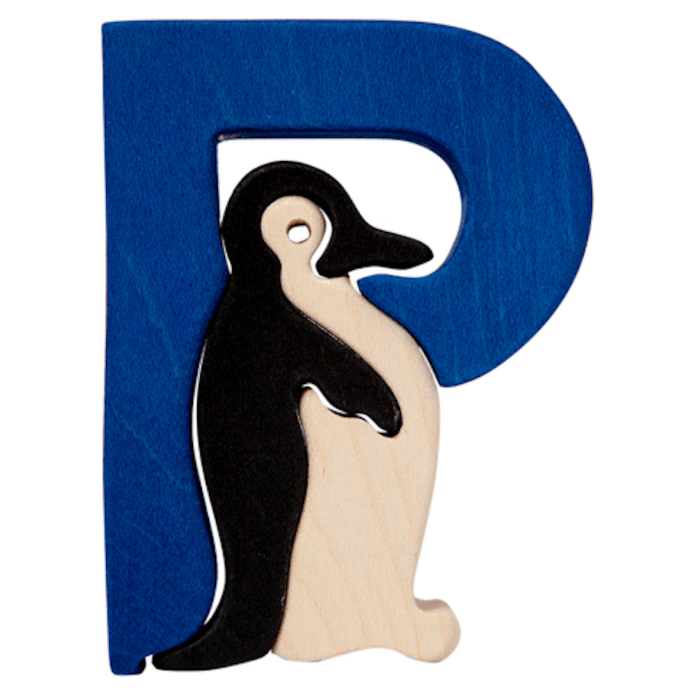 Wooden Puzzle P - Penguin