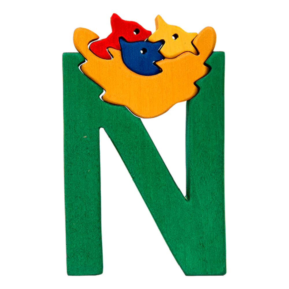 Wooden Puzzle N - Nest