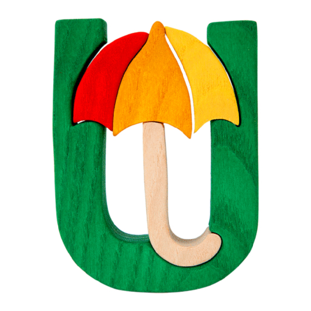 Wooden Puzzle U - Umbrella