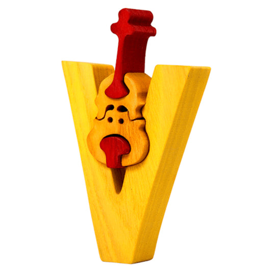 Wooden Puzzle V - Violin