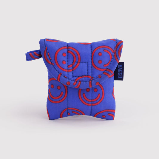 Puffy Earbuds Case Mini Cobalt Happy