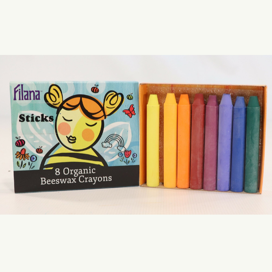 Organic Beeswax Crayons Rainbow Sticks 8