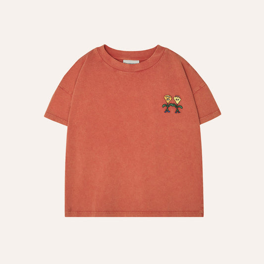 Flowers Embroidery Kids T-Shirt