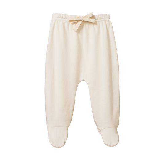 Cotton Footed Romper Natural