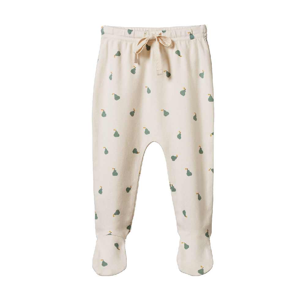 Footed Rompers Petite Pear Print