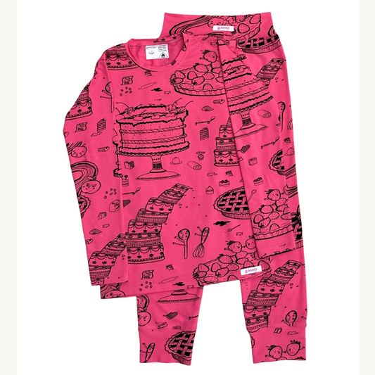 Fancy Pink Cake Long PJ Set