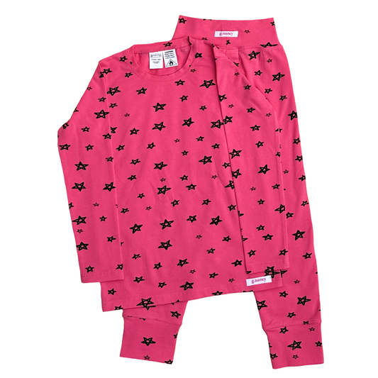 Fancy Pink Star Long PJ Set