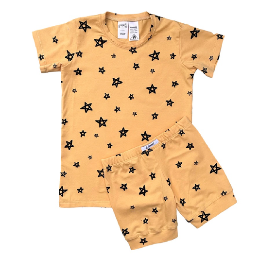 Ochre Stars Shortie PJ Set