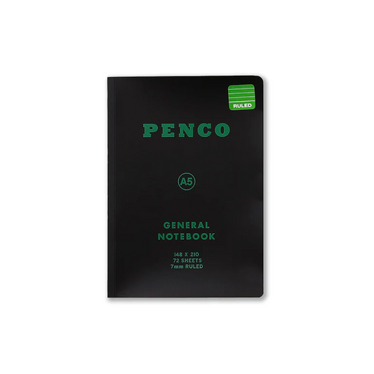 General Notebook Ruled A5 Black