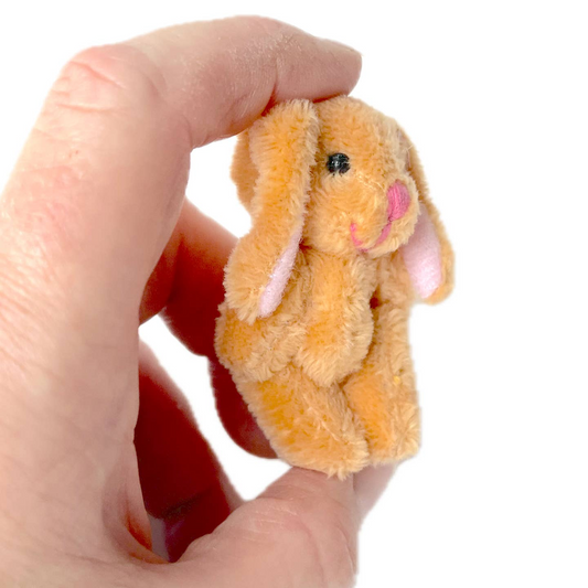 Miniature Plush Bunny Rabbit Floppy Ears Ginger